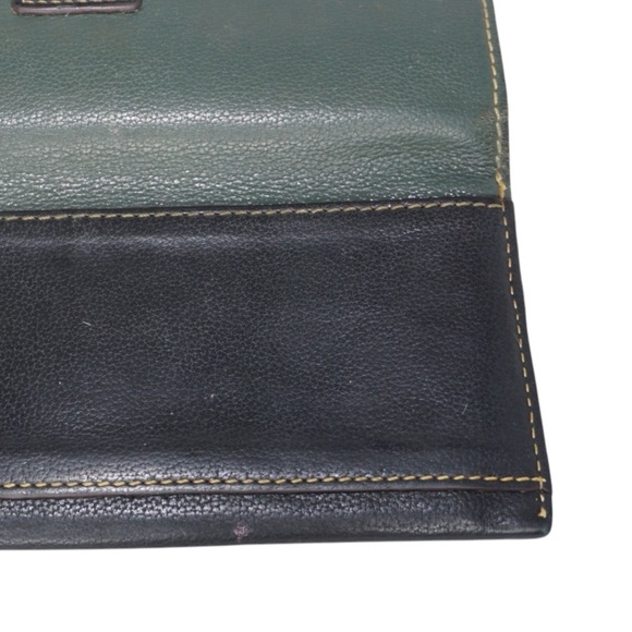 Dooney & Bourke Sophie Slim Green and Black Leather Wallet - Picture 6 of 8